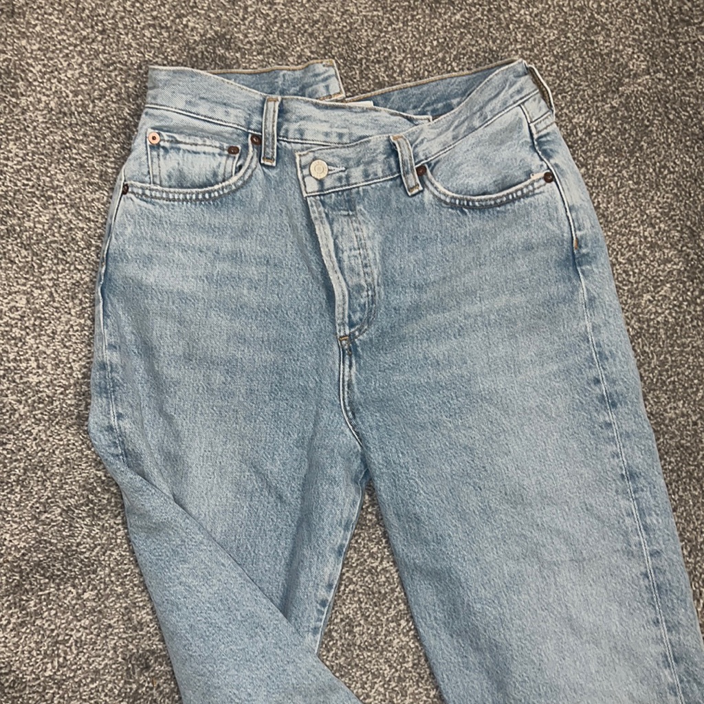 Agolde Criss Cross Straight Jeans In Dimension 25